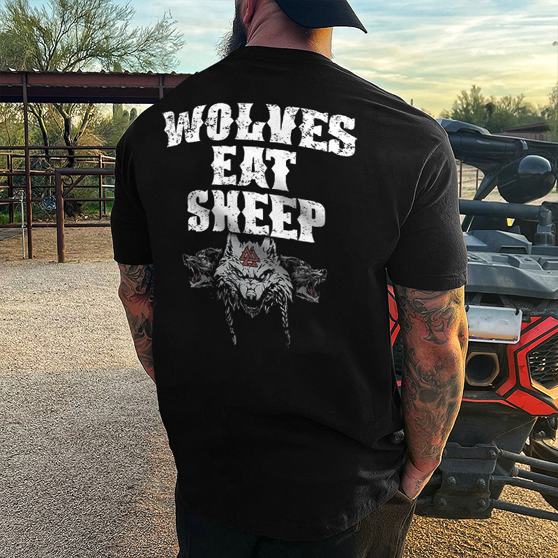 Livereid Wolves Eat Sheep Printed Men's T-shirt - Livereid