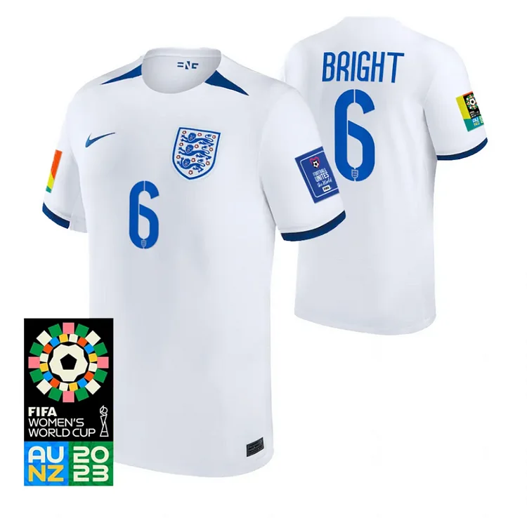 England Millie Bright 6 Men's Home Shirt Kit World Cup 2023