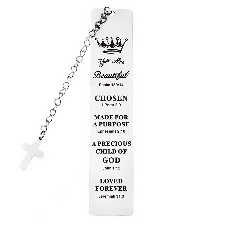 Love Forever- Stainless Steel Bookmarks with Chain