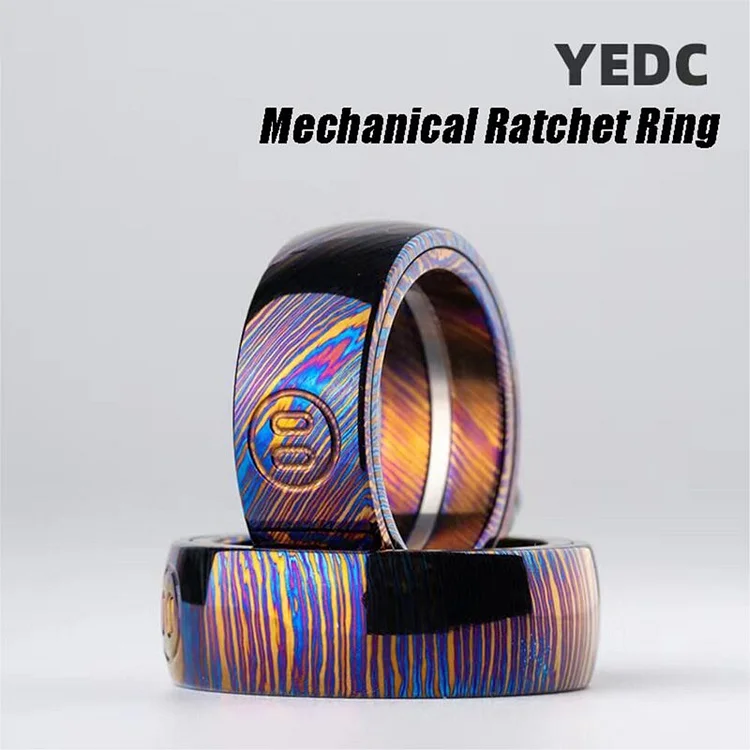 YEDC Mechanical Ratchet Ring #16 #20 #24 Non-removable EDC Decompression Toys