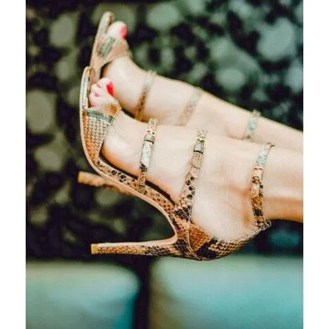 VCSHOES Simple Style Straps Open Toe High Stiletto High Heel Sandals