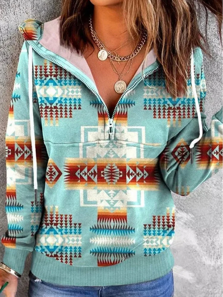 Aztec Women's Hooded Sweatshirt