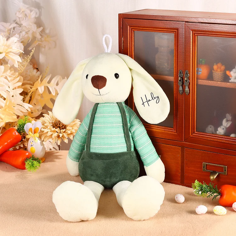 Décoration jouet de lapin 1 Prénom Personnalisé pour Enfant Poupées de Pâques Jessemade FR