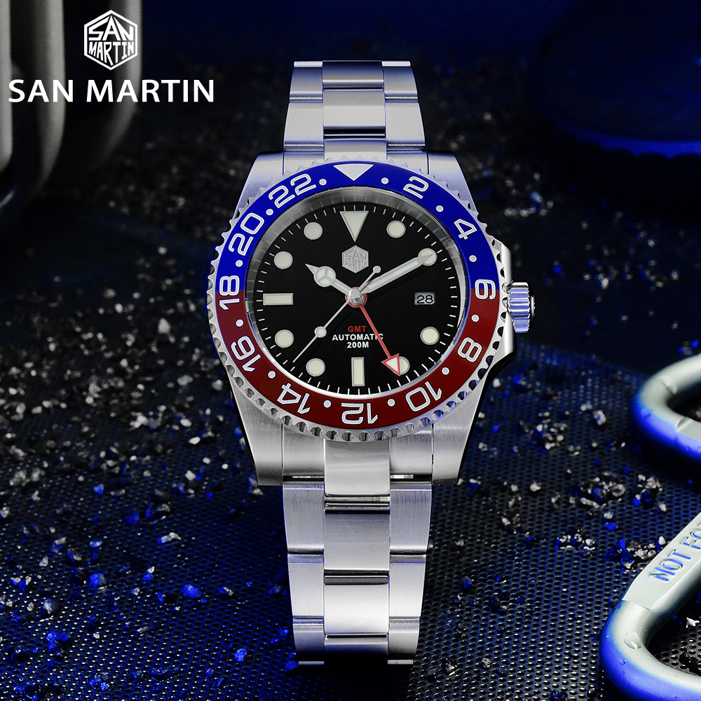 San Martin GMT Diver Luxury Mechanical Watch SN016San Martin Watch San Martin WatchSan Martin Watches