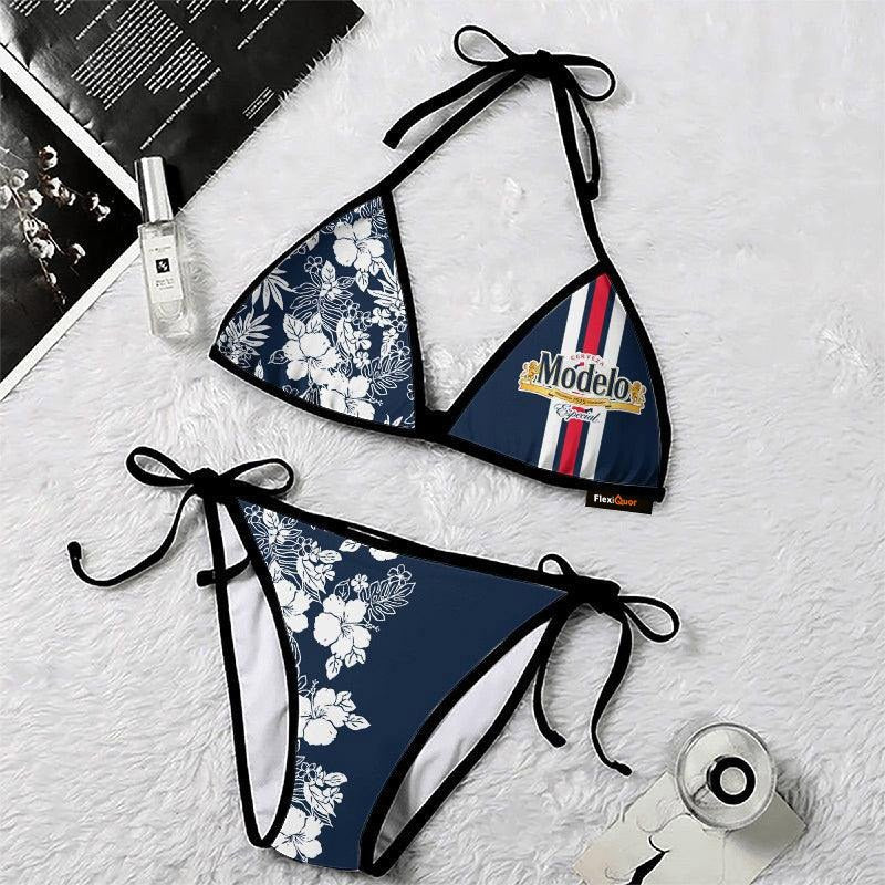 Modelo Flower Triangle Bikini Tropical Summer Swimwear