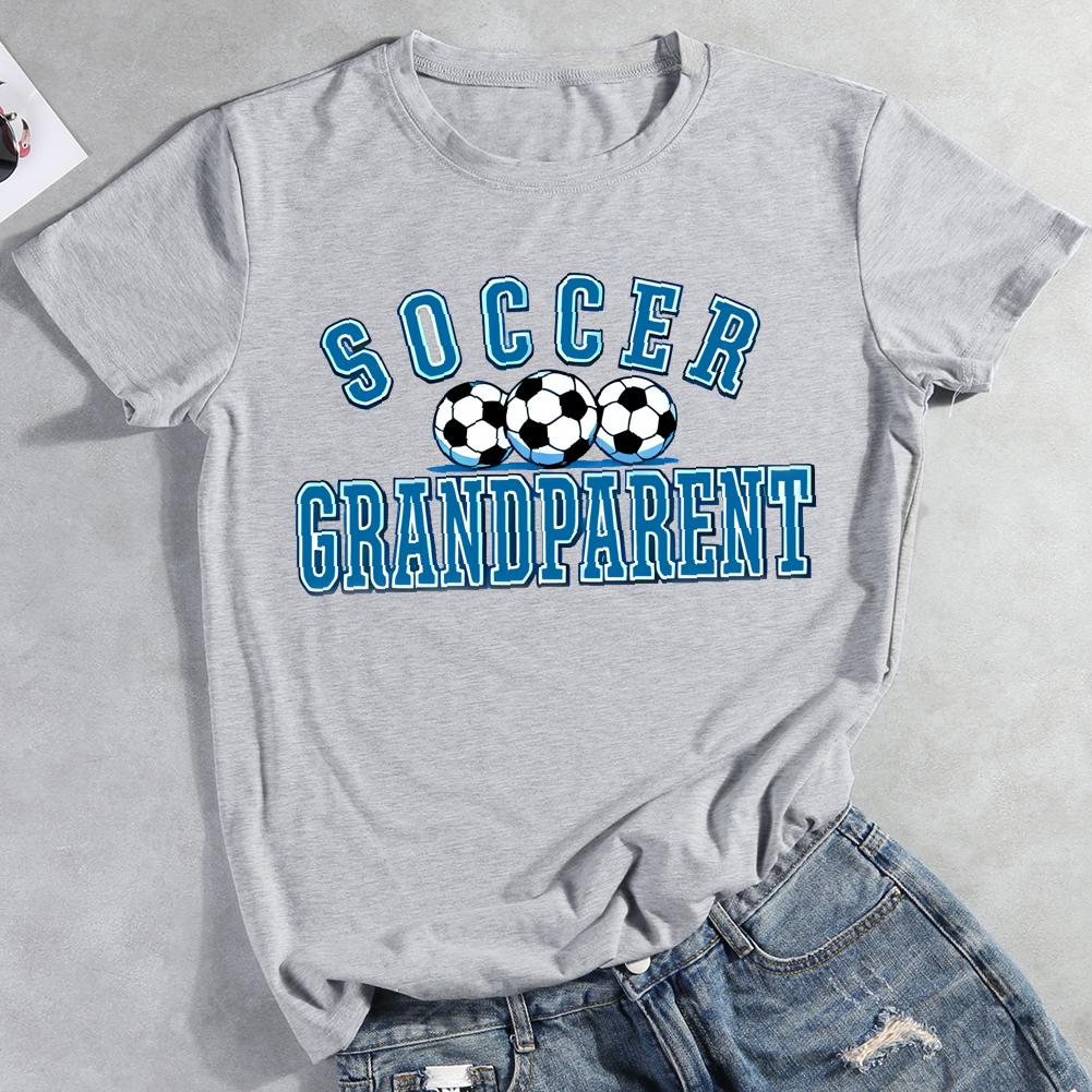 Soccer Grandparent Round Neck T-shirt-0019406-Guru-buzz