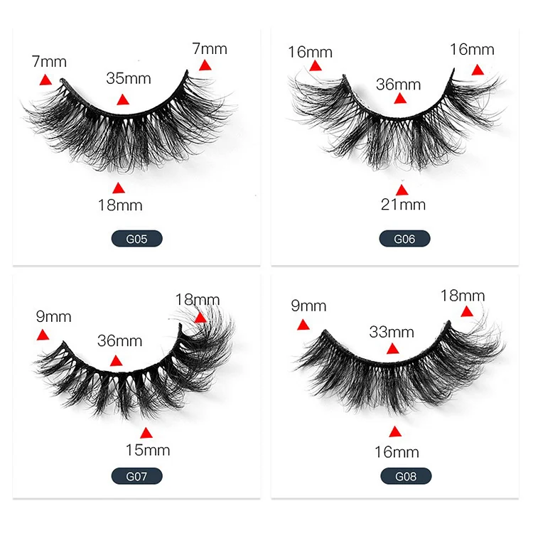 3D Full-Look 5 Pairs False Lashes Set G07