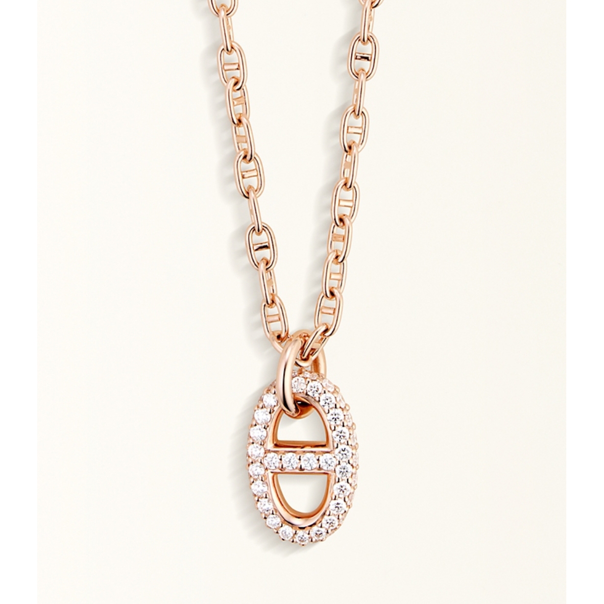 Hermes Pig Nose Pendant Necklace