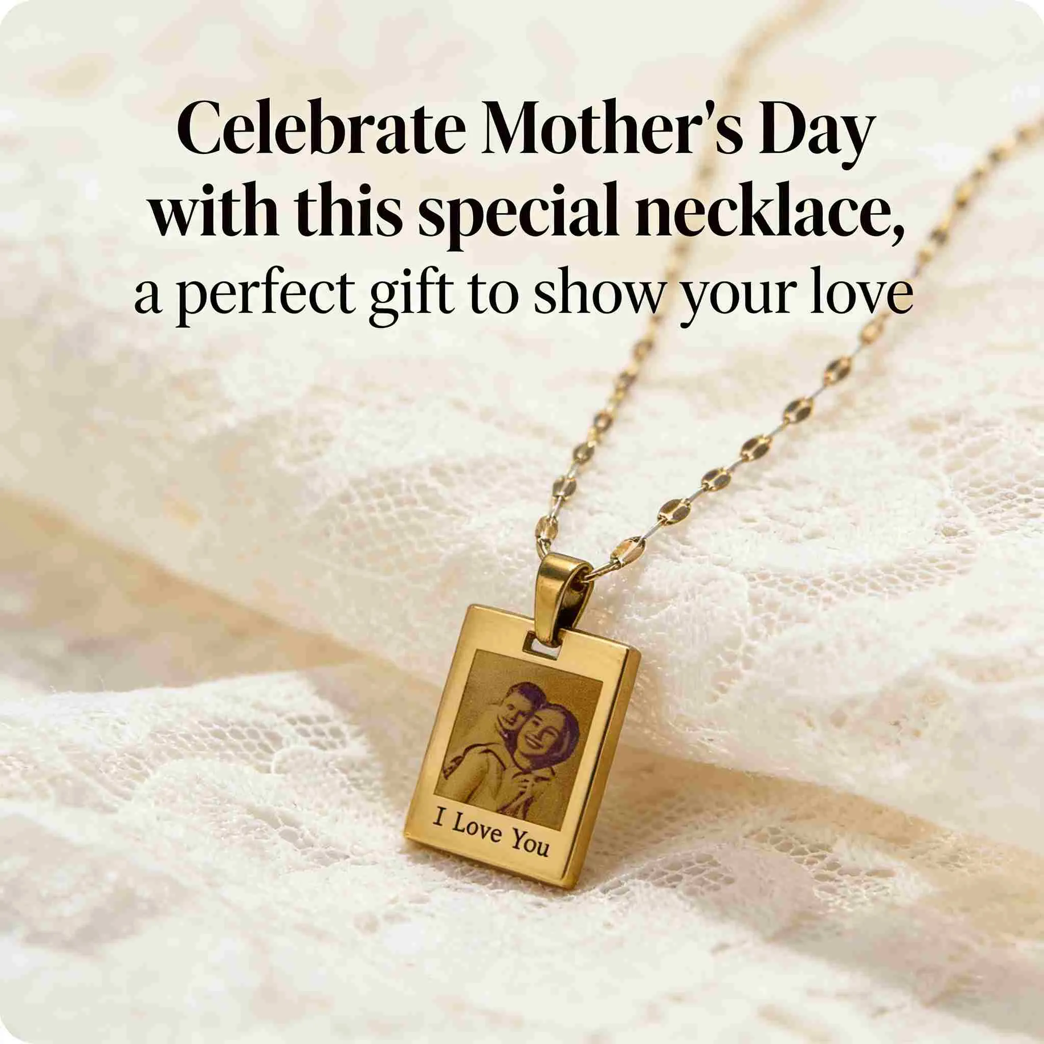 Mother's Day Limited Edition | Wear Mom's Smile on Your Body: Custom Photo Necklace 💛