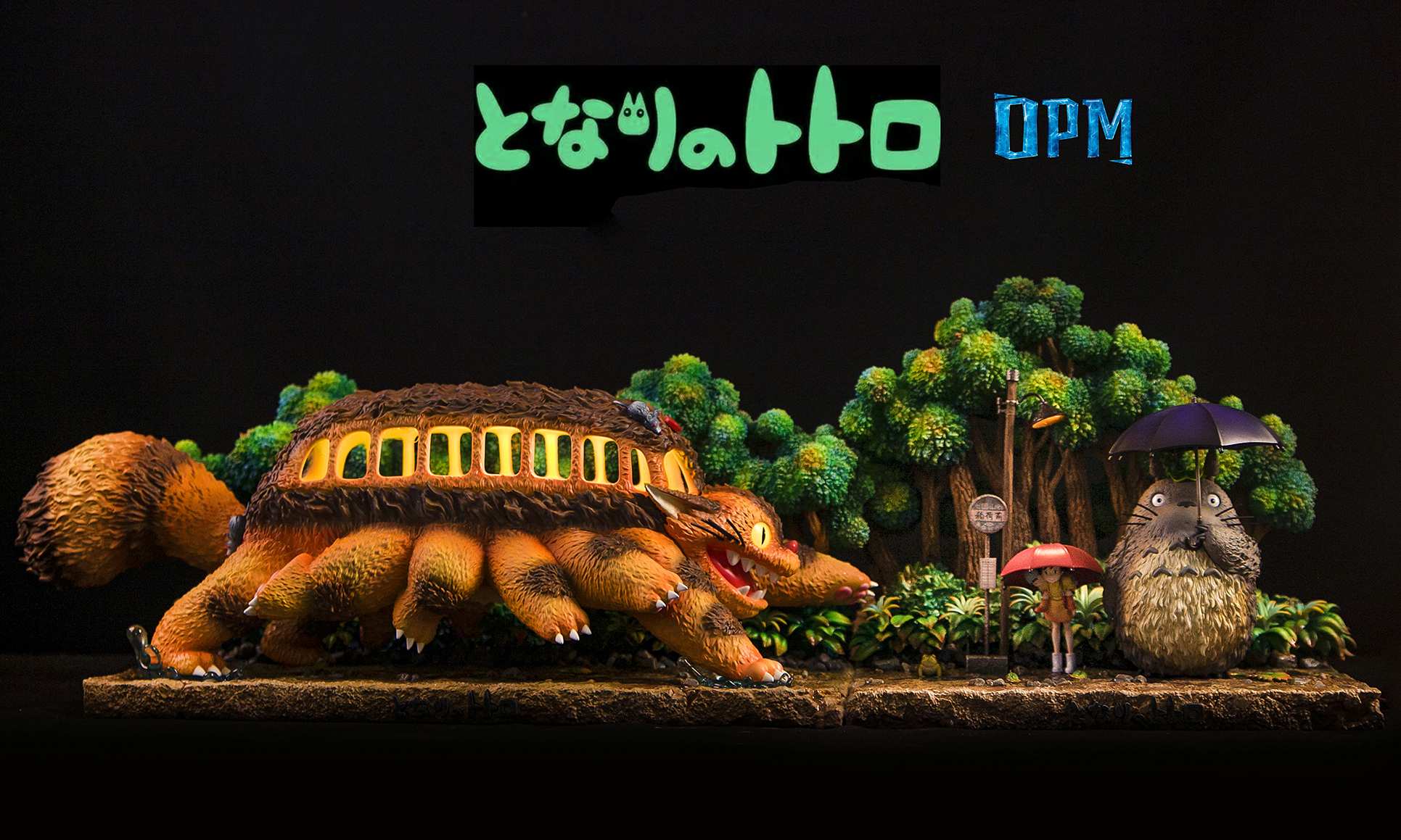 totoro専用 Hayao Miyazaki Desktop Little Scene Series 004 Totoro Bus Stop