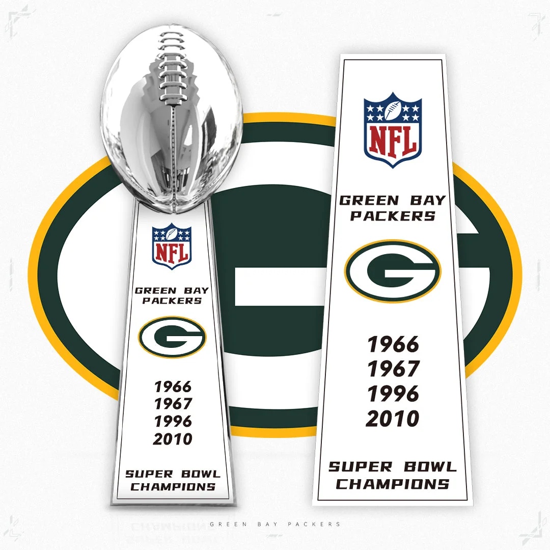 [NFL]Green Bay Packers，2010/1996/1967/1966 Vince Lombardi ,  Super Bowl Championship Trophy Resin Version