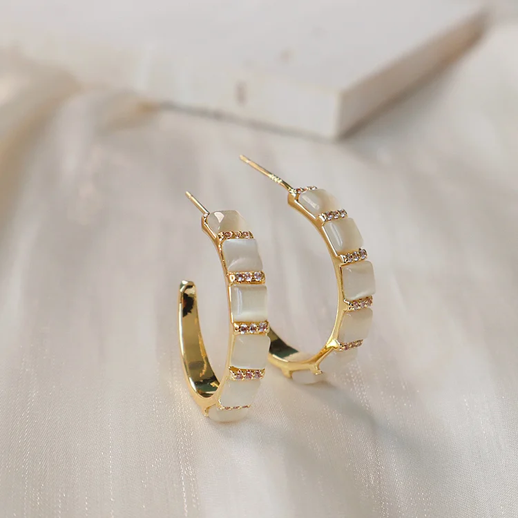 Simple Versatile Rhinestone Earrings