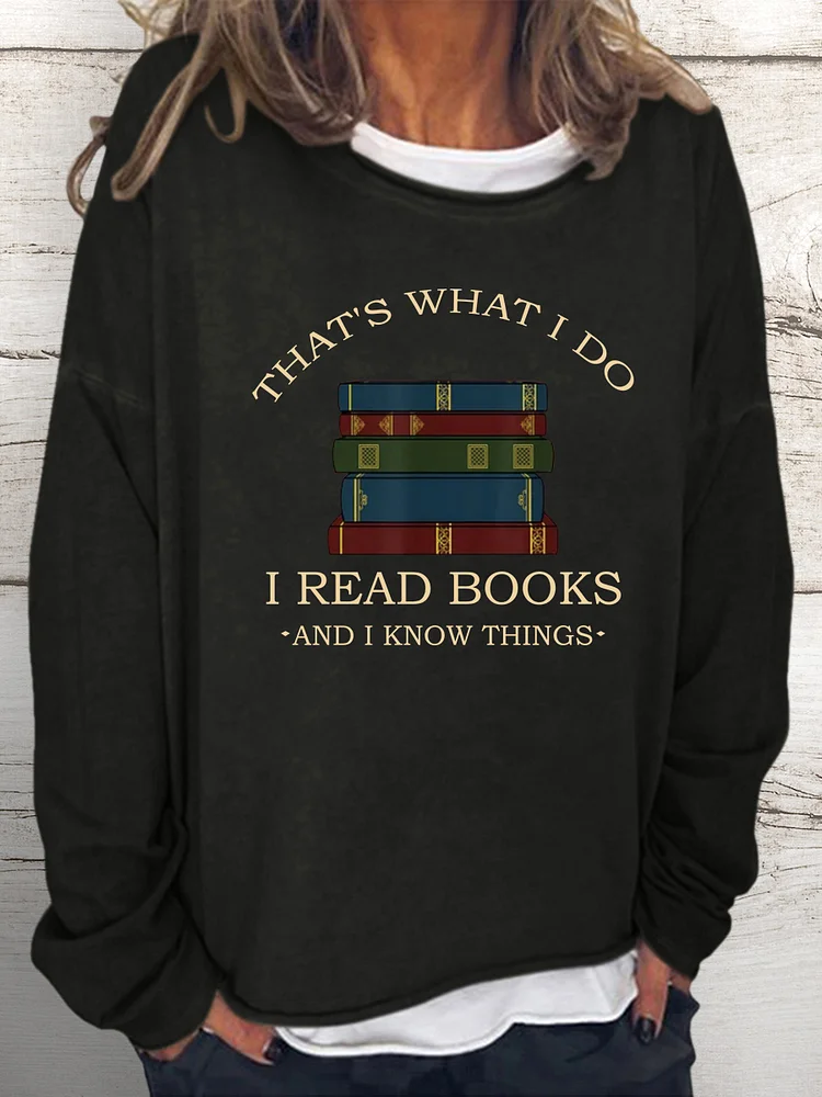 💯Crazy Sale - Long Sleeves -Reading Book Sweatshirt-010698
