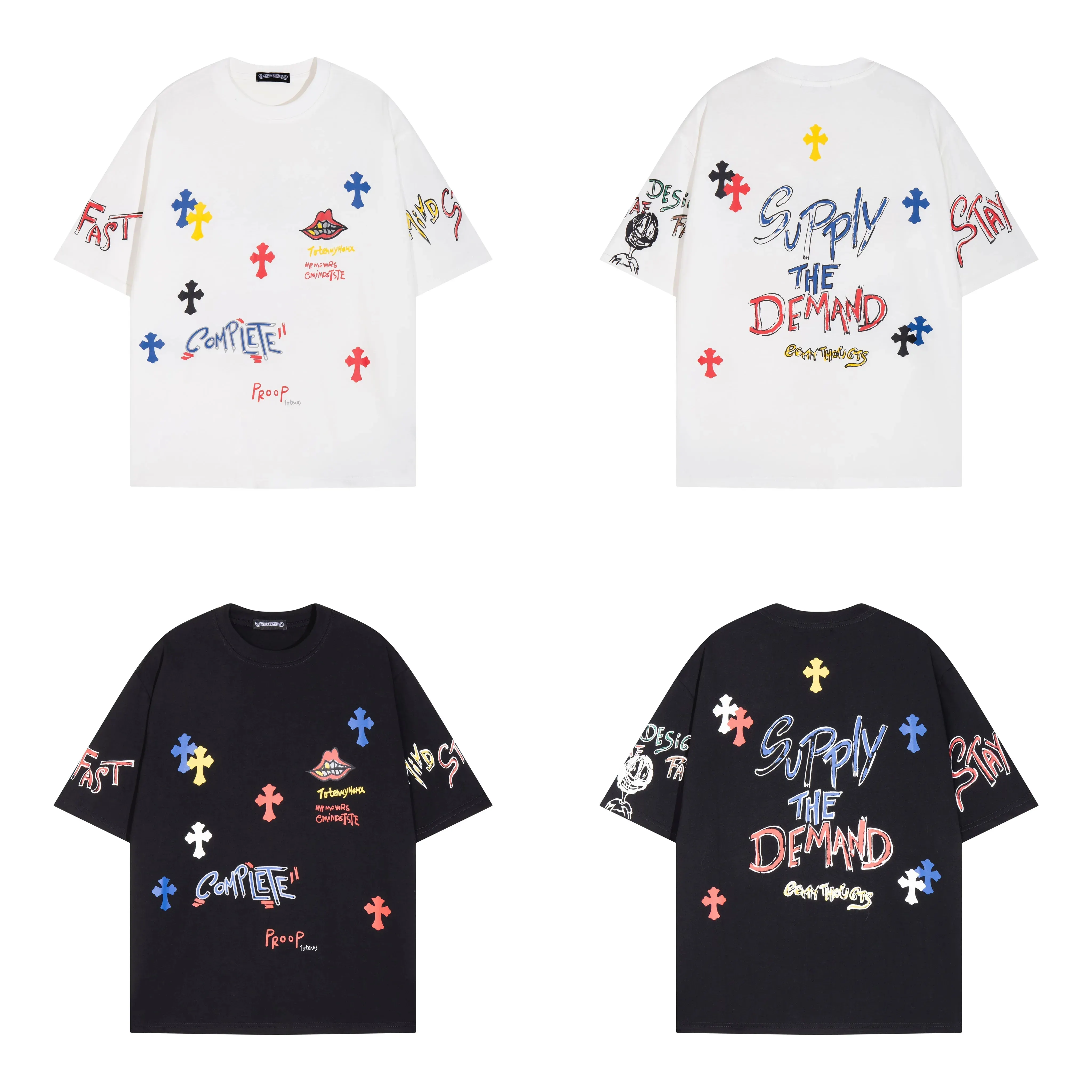 Chrome Hearts Tシャツ黒&白 H0165
