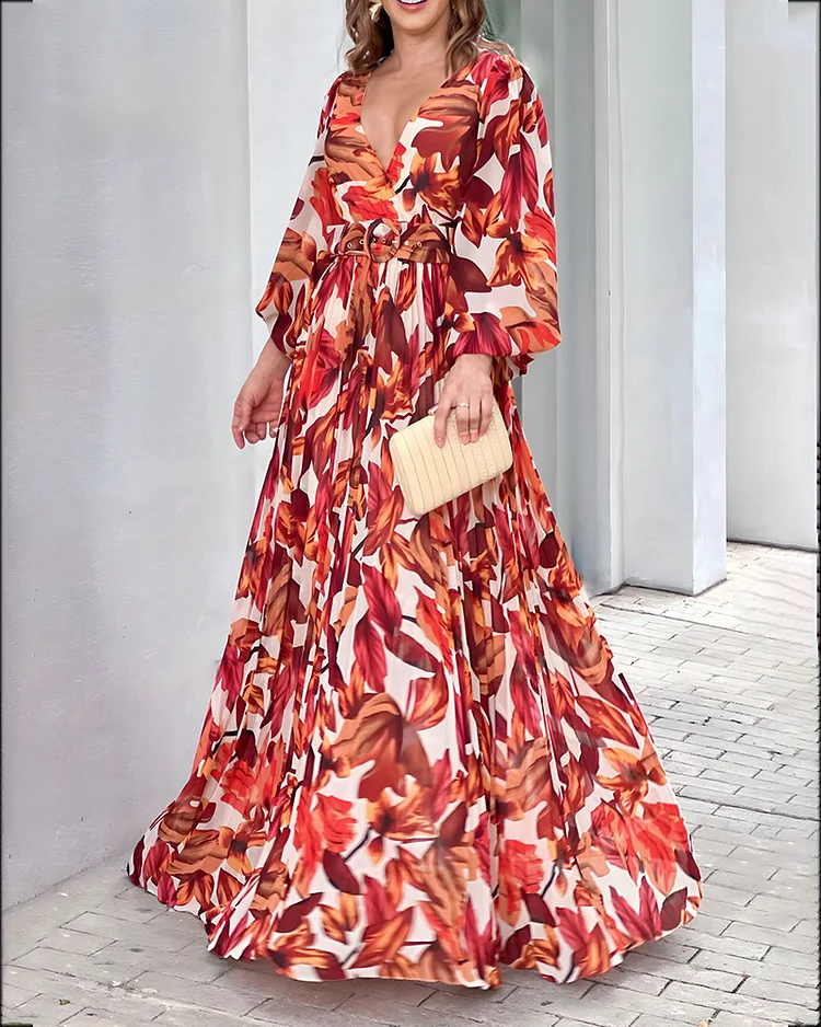 Casual Floral Long Dress