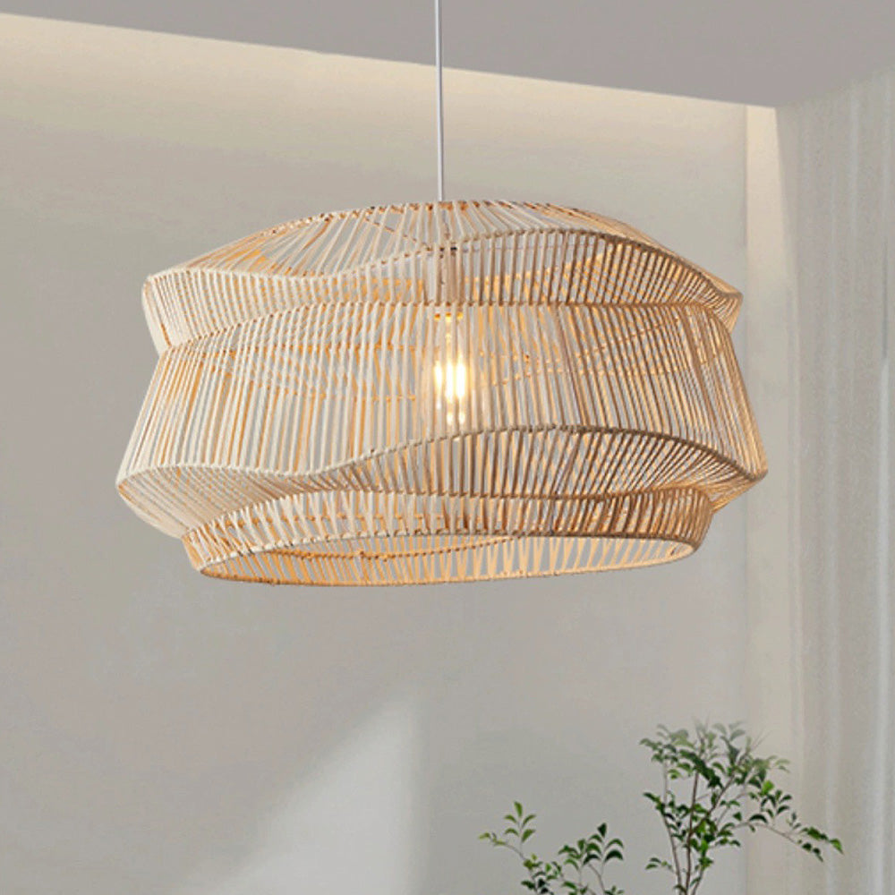 Natural Rattan Art Simple Pendant Light