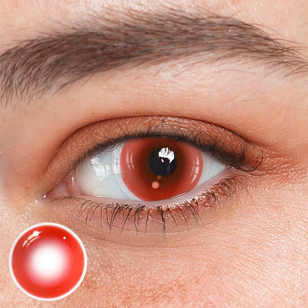 Cosplay Abyss Red Coloured Contact Lenses