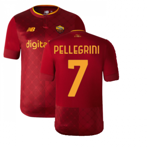 AS Roma Lorenzo Pellegrini 7 Home Shirt Kit 2022-2023