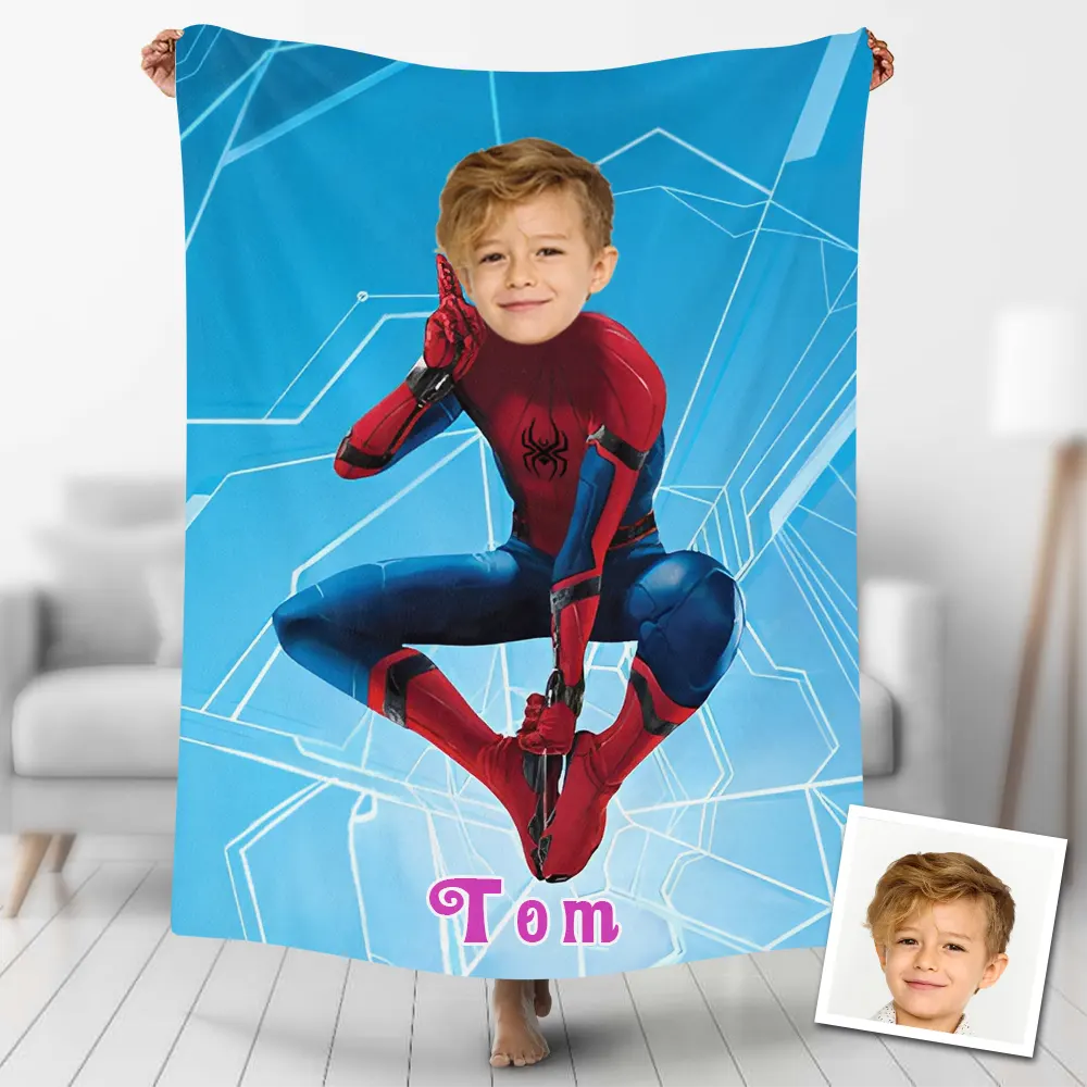 Custom Blankets Personalized SpiderMan Superhero Blanket