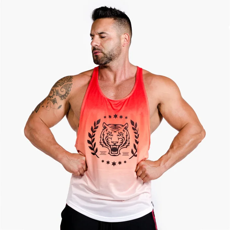 Men's Breathable Stretch Casual Sleeveless Fitness Racer Tank Top