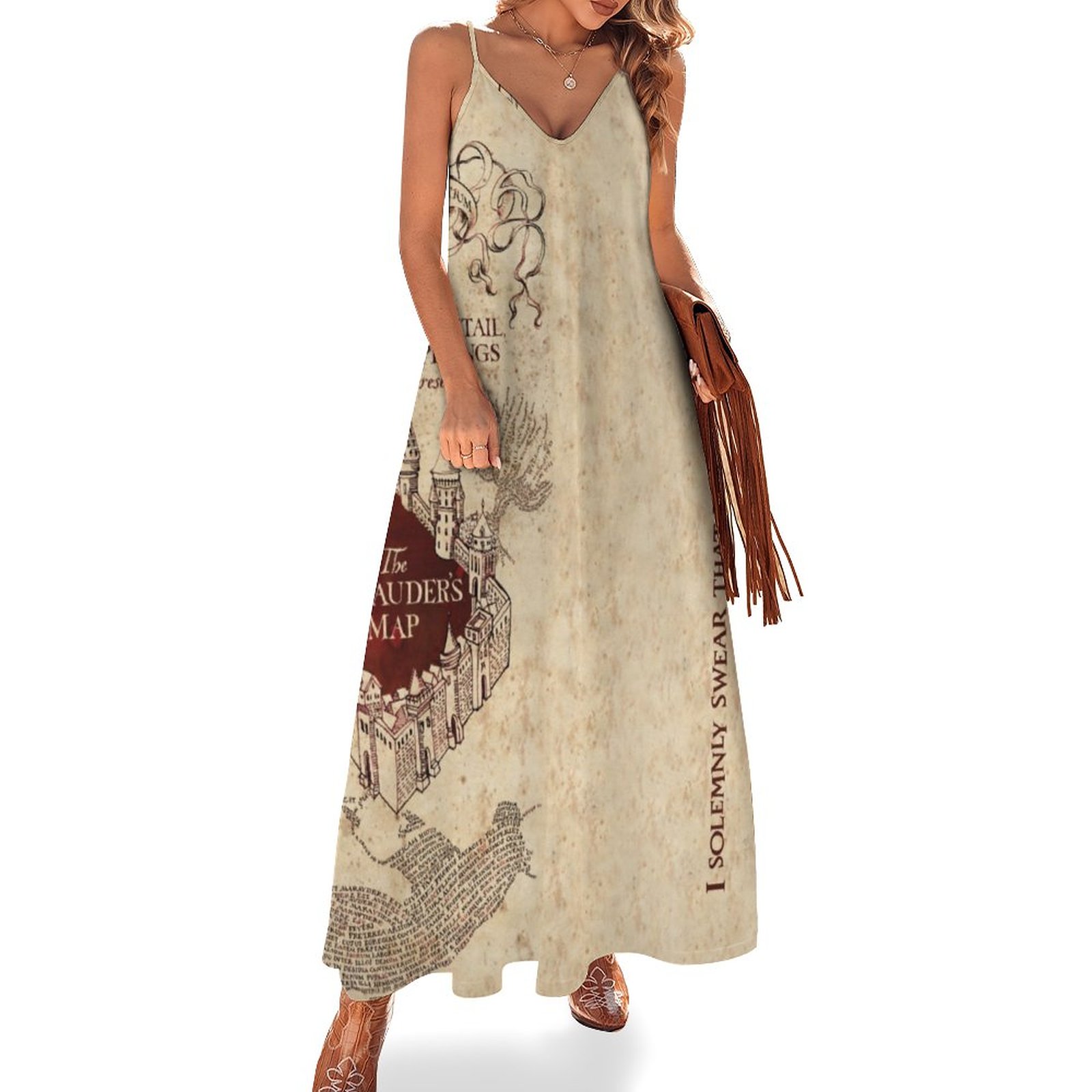how do you spell flowy dress Magic Marauders Map Women's Casual Strappy V Neck Sleeveless Loose Long Maxi Beach Sundress meta-size-chart-maxi-dresses-sizing-chart