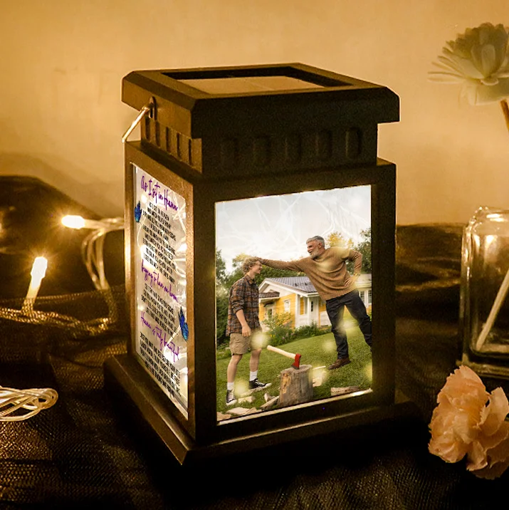 Personalized Photo Lantern Lamp Butterfly Memorial Sympathy gift