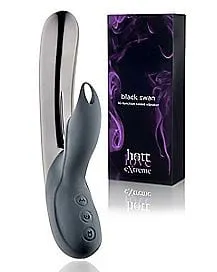 pornhint Pornhint Black Swan 10-Function Rechargeable Waterproof Rabbit Vibrator 8 Inch - Hott Love Extreme