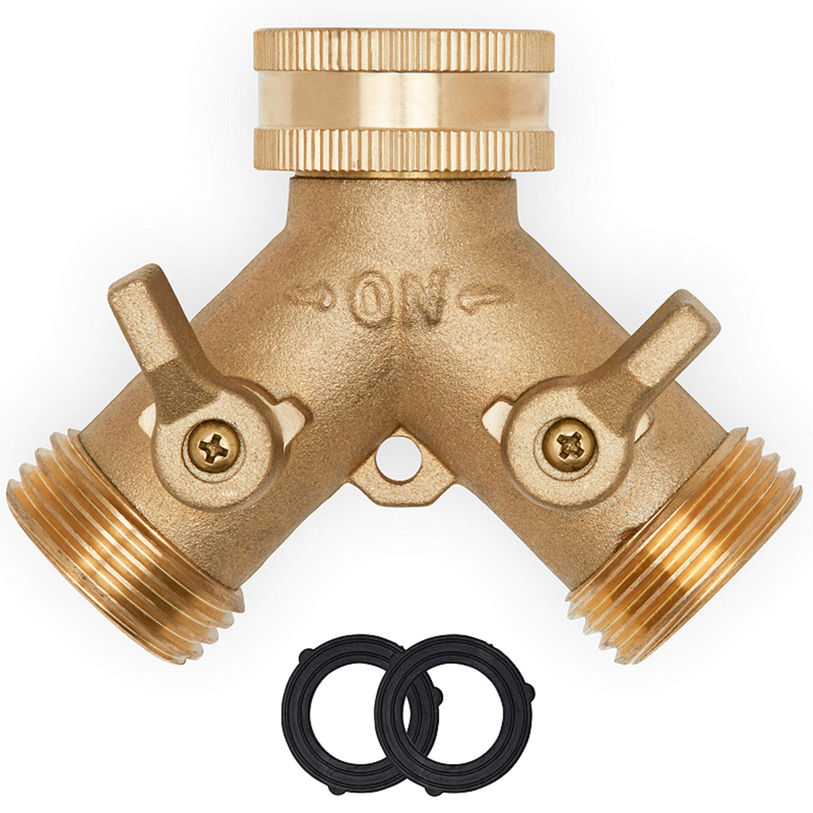 Garden Hose Connector Tap Outlet Splitter Brass 2 Way Adapter with Washers, 501 Original
Garden Hose Connector Tap Outlet Splitter Brass 2 Way Adapter with Washers, 501 Original
