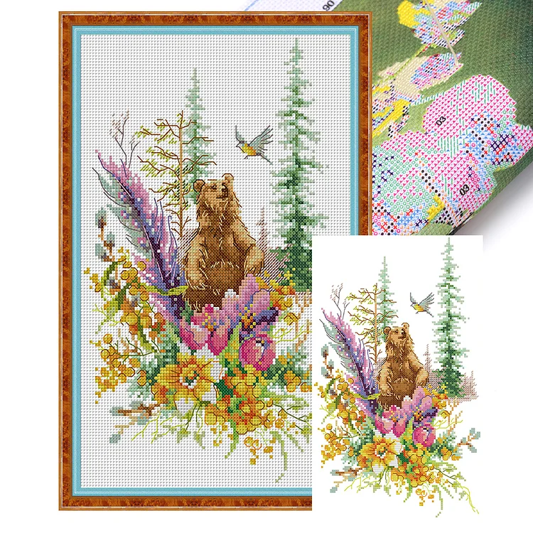 Joy Sunday The Spirit Of The Spring Forest 14CT Stamped Cross Stitch 22*34CM