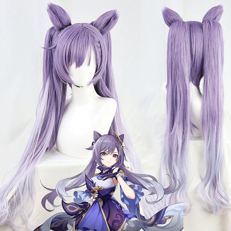 GI Keqing from Halloween Purple Cosplay Wig CC0239
