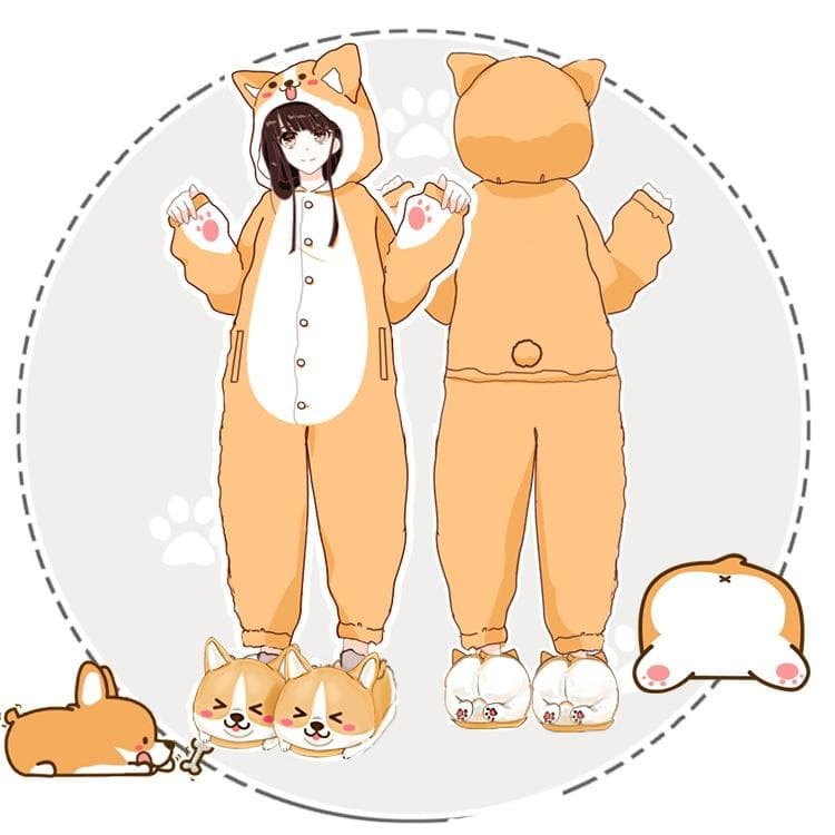 Corgi Kigu Plush Homewear Pajamas SP1711119