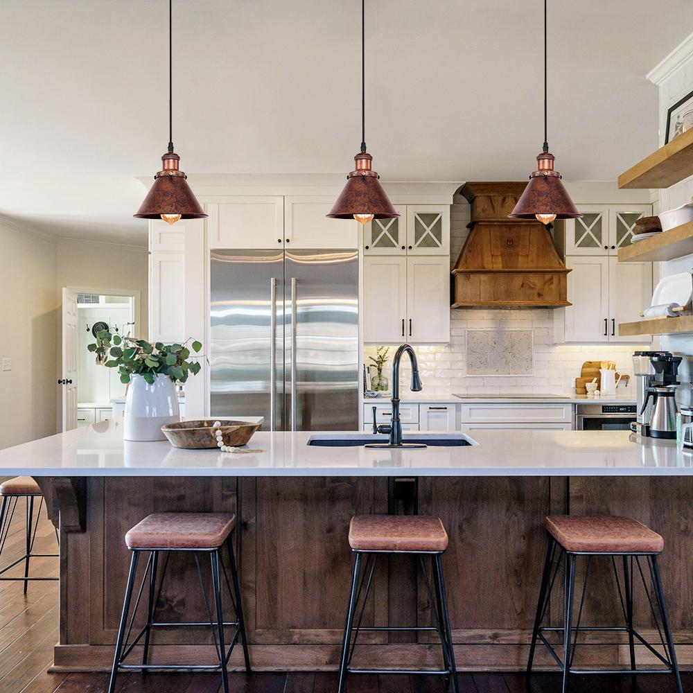 Industrial 1-Light Cone Pendant Light