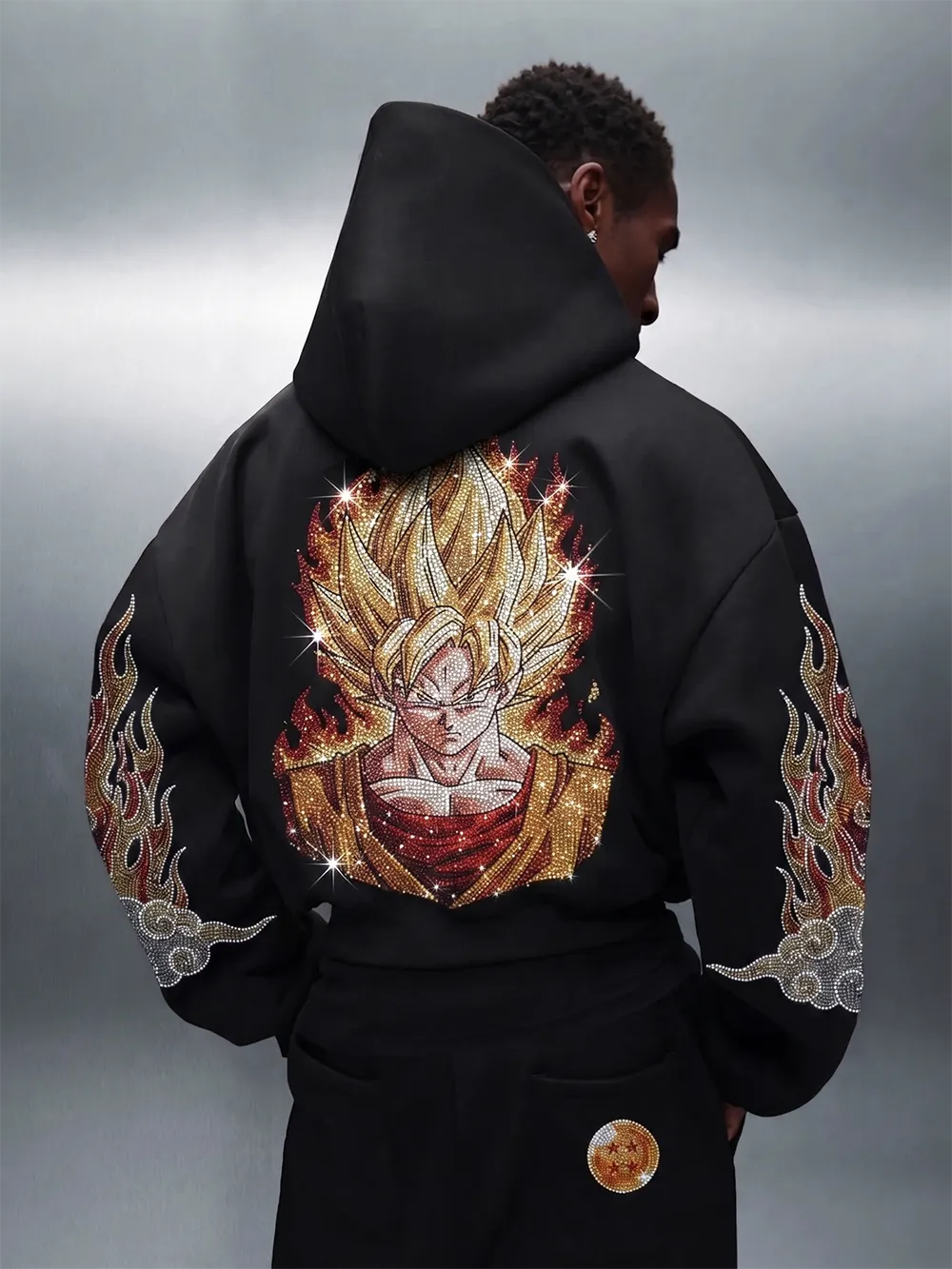 Men's Cartoon Anime Long-Sleeve Hoodie