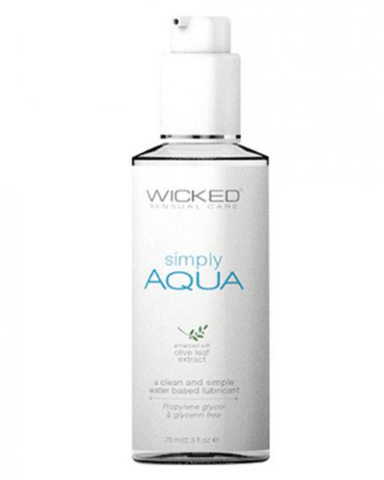 pornhint Pornhint Wicked Simply Aqua Water Based Lubricant 2.3 Oz