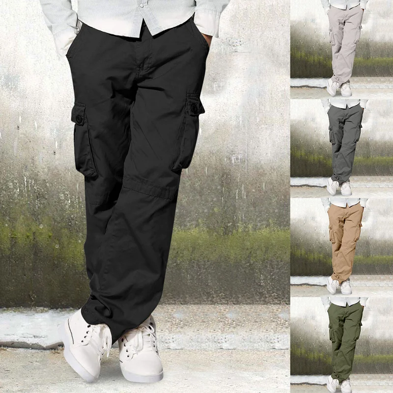Men's Multi-Pocket Loose Casual Straight Cargo Pants