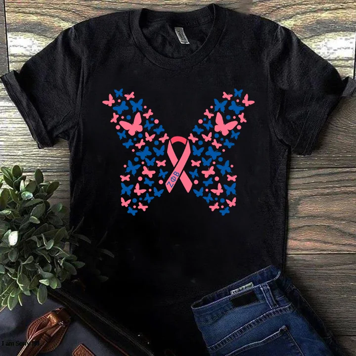 Pink for Breast Cancer Awareness Pink Ribbon T-shirt