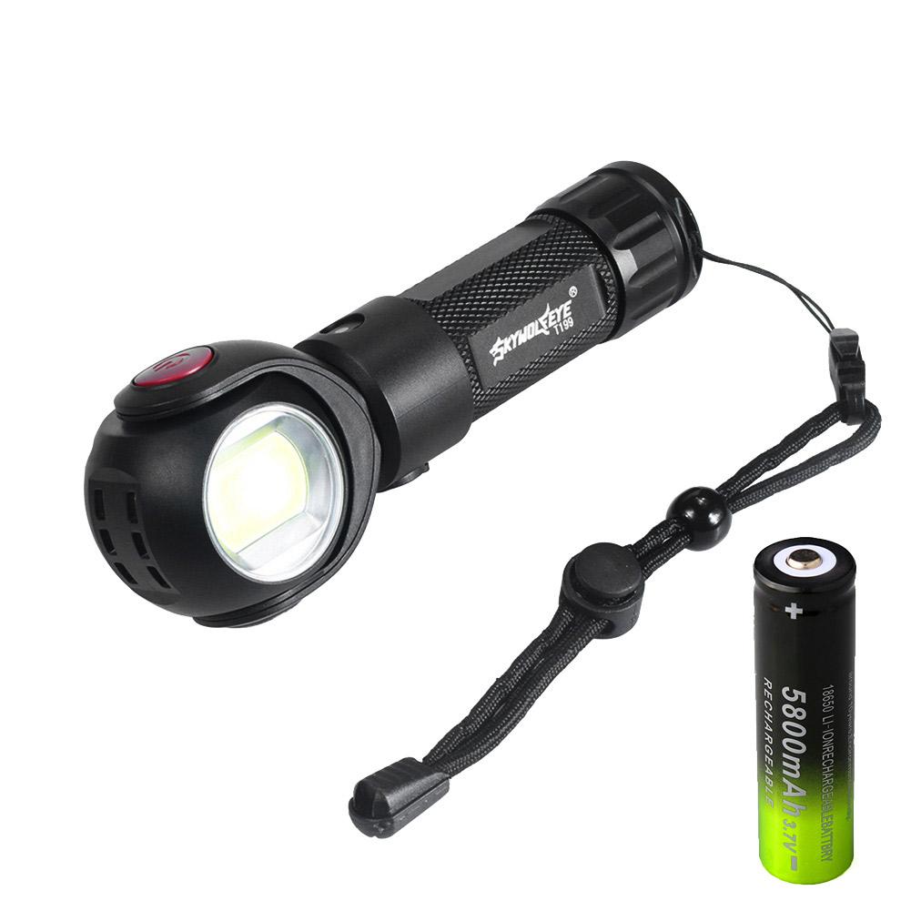 Skywolfeye LED Flashlight T6 COB 360 Degree Rotation Torch with Battery, 501 Original
Skywolfeye LED Flashlight T6 COB 360 Degree Rotation Torch with Battery, 501 Original