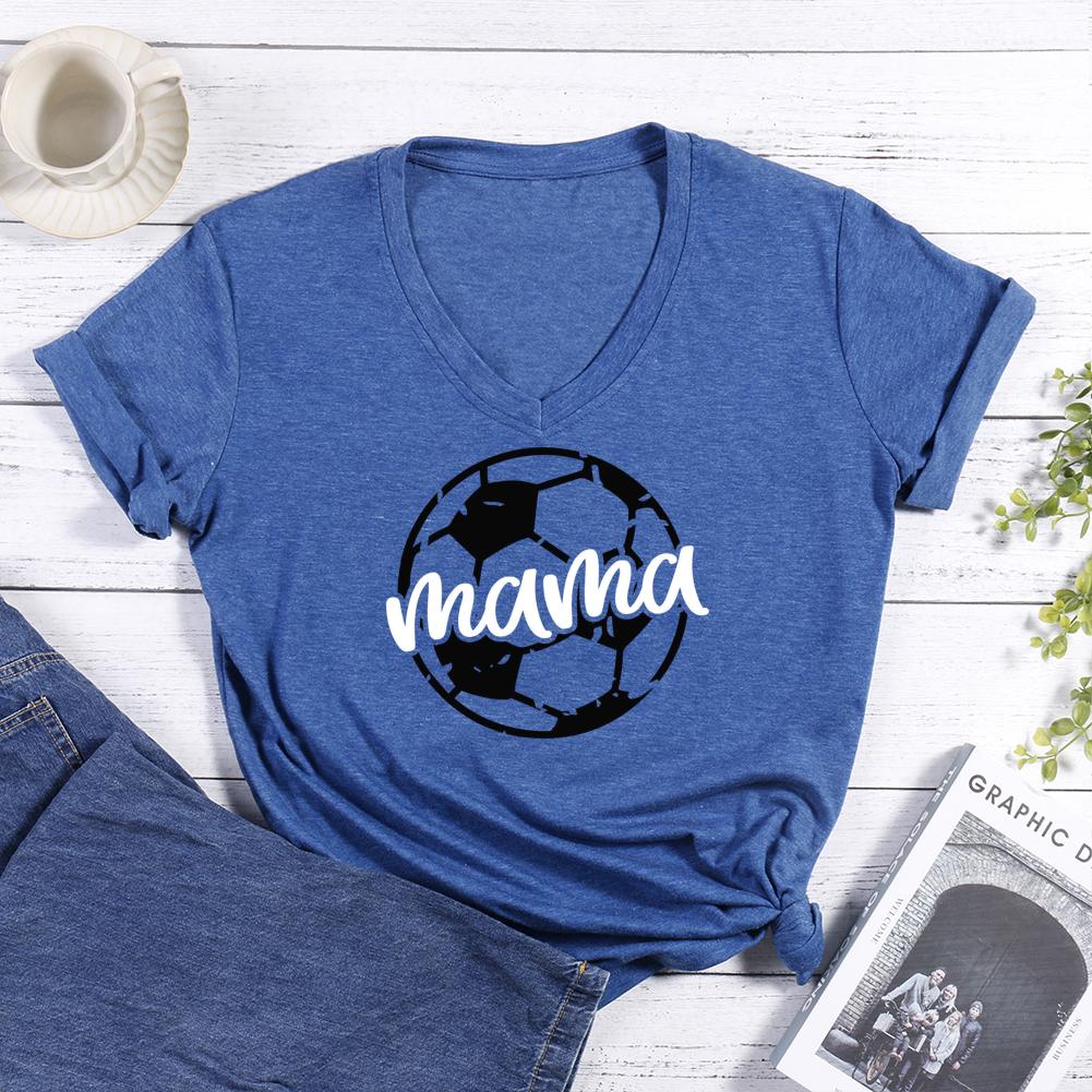 Soccer Mama V-neck T Shirt-Guru-buzz
