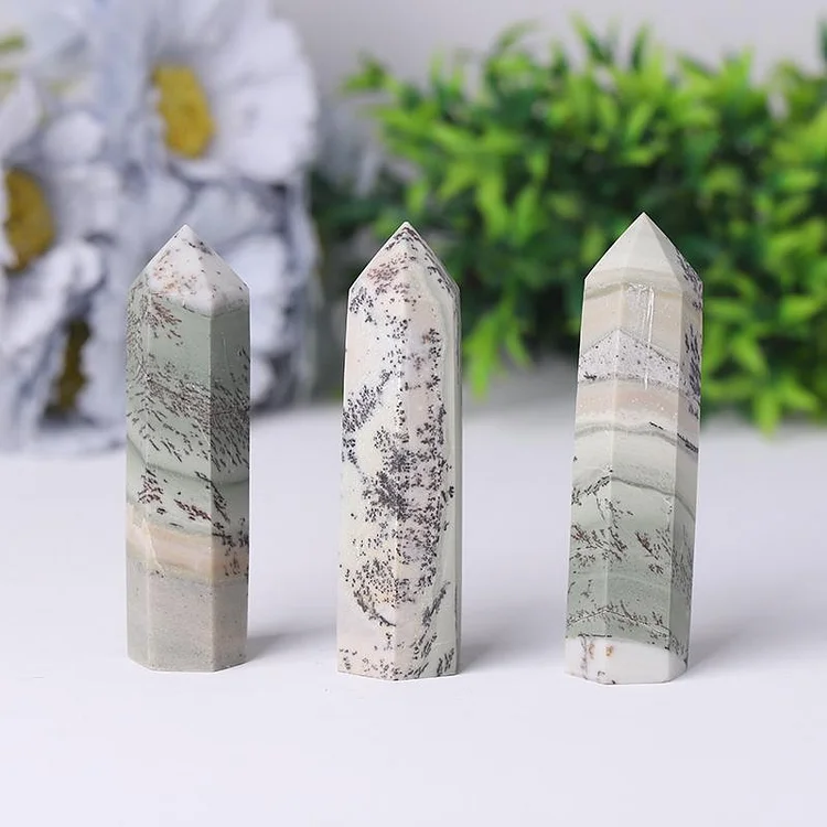 Natural Picture Jasper Towers Points Bulk
