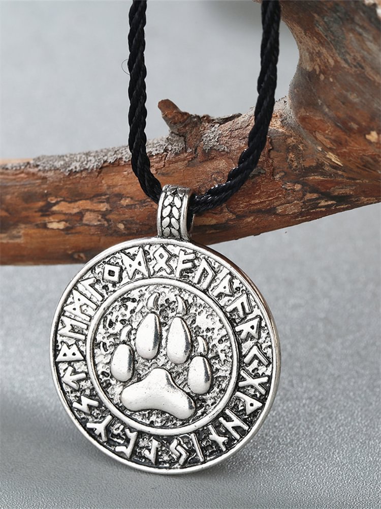 Comstylish Vintage Paw Carving Pendant Necklace