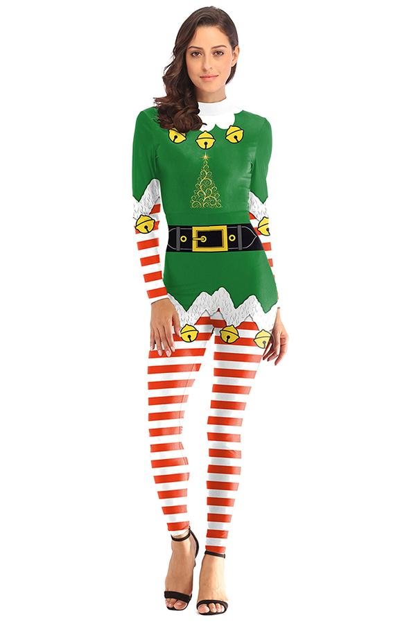 Fancy Adult Christmas Santa Bodysuit Costume Green - Shop Trendy Women's Clothing | LoverChic