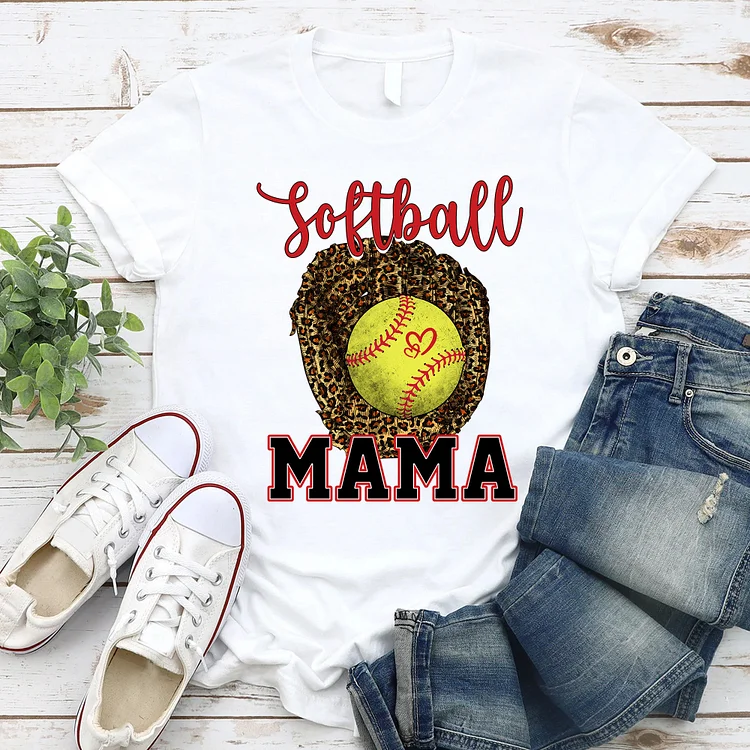 Softball Mom Tie Dye Bleached Shirt
