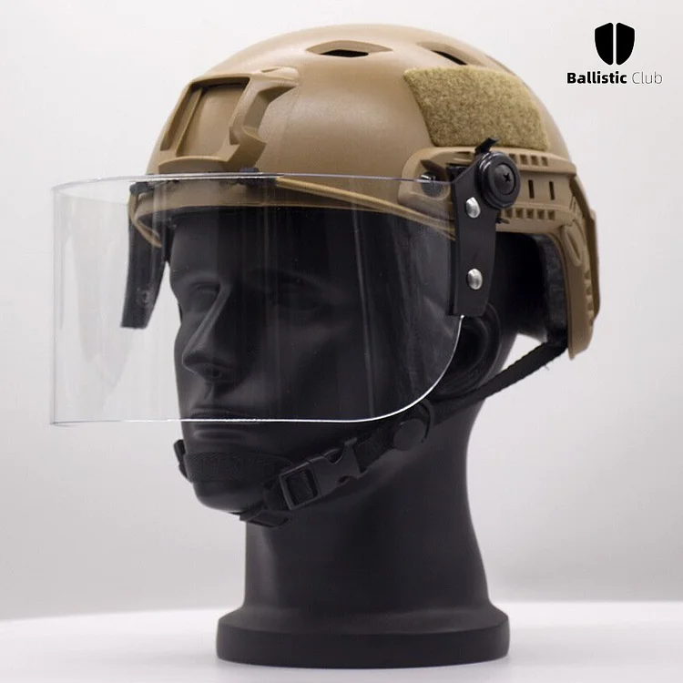 Ballistic Helmets For Sale Universal Riot Visor for MICH, FAST, PASGT and other Military Helmets-BallisticHelmetsForSale