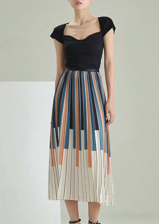 Cute striped pleated skirt YV43722