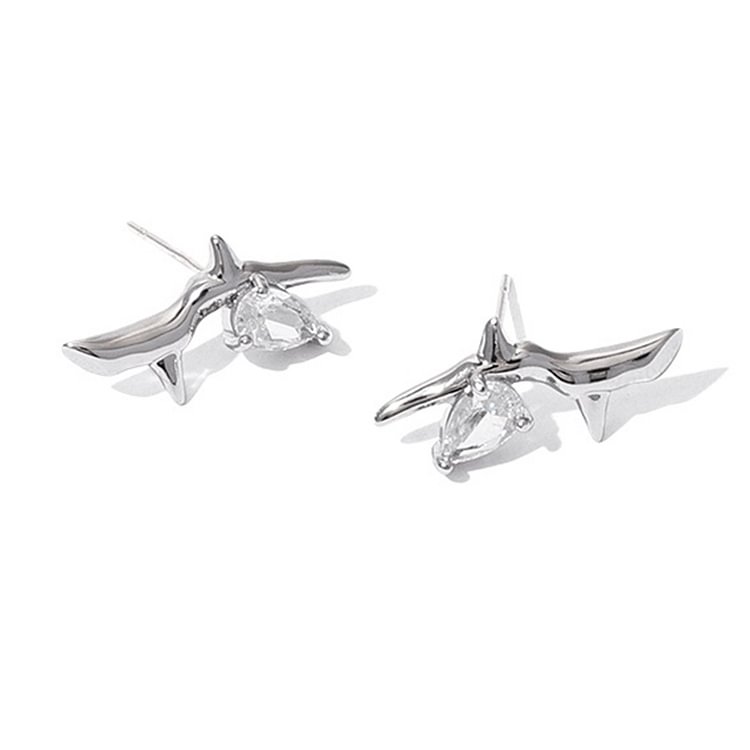 Gentle Waterdrop Zircon Earrings