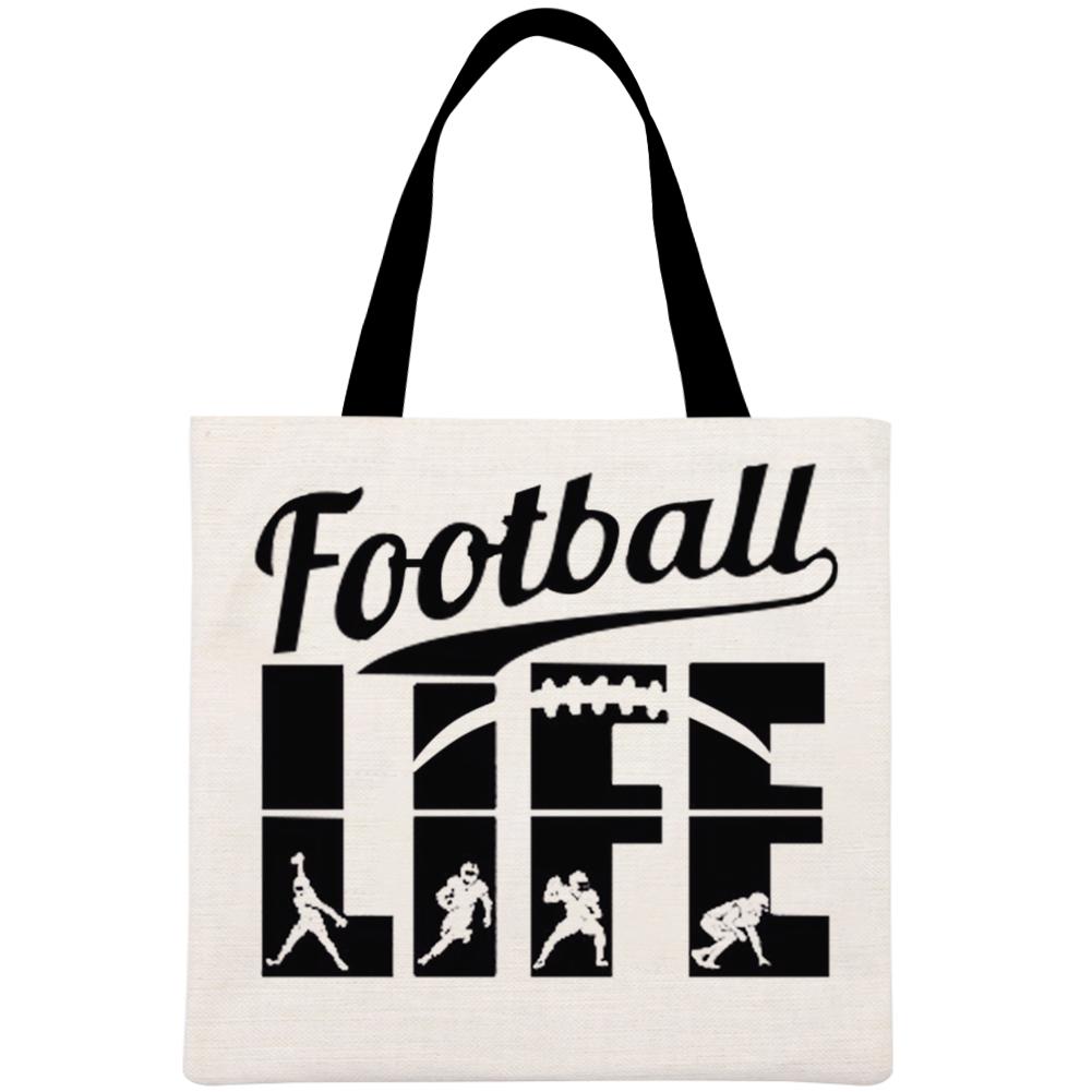 Football Life Printed Linen Bag-Guru-buzz