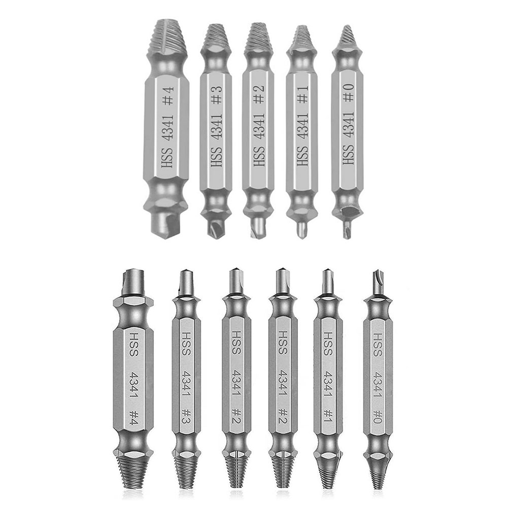 Double Head Damaged Screw Extractor Drill Bit Set Broken Screw Bolt Remover, 5pc, 501 Original
Double Head Damaged Screw Extractor Drill Bit Set Broken Screw Bolt Remover, 5pc, 501 Original