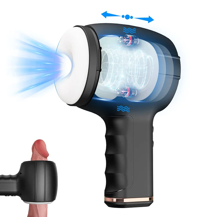 4 Thrusts 7 Vibrations Automatic Thrusting Waterproof Male Masturbator