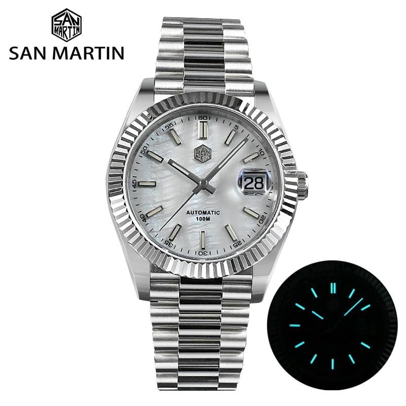 San Martin 40mm MOP Dial Vintage Men Watch SN059San Martin Watch San Martin Watch StoreSan Martin Watches