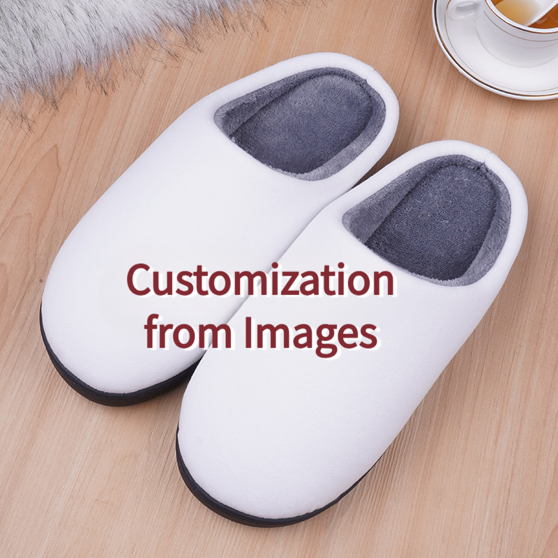 Customized Photo Image Personalized Home Slippers - Warm,  Slip-Resistant Winter & Spring Season Unisex Indoor Footwear